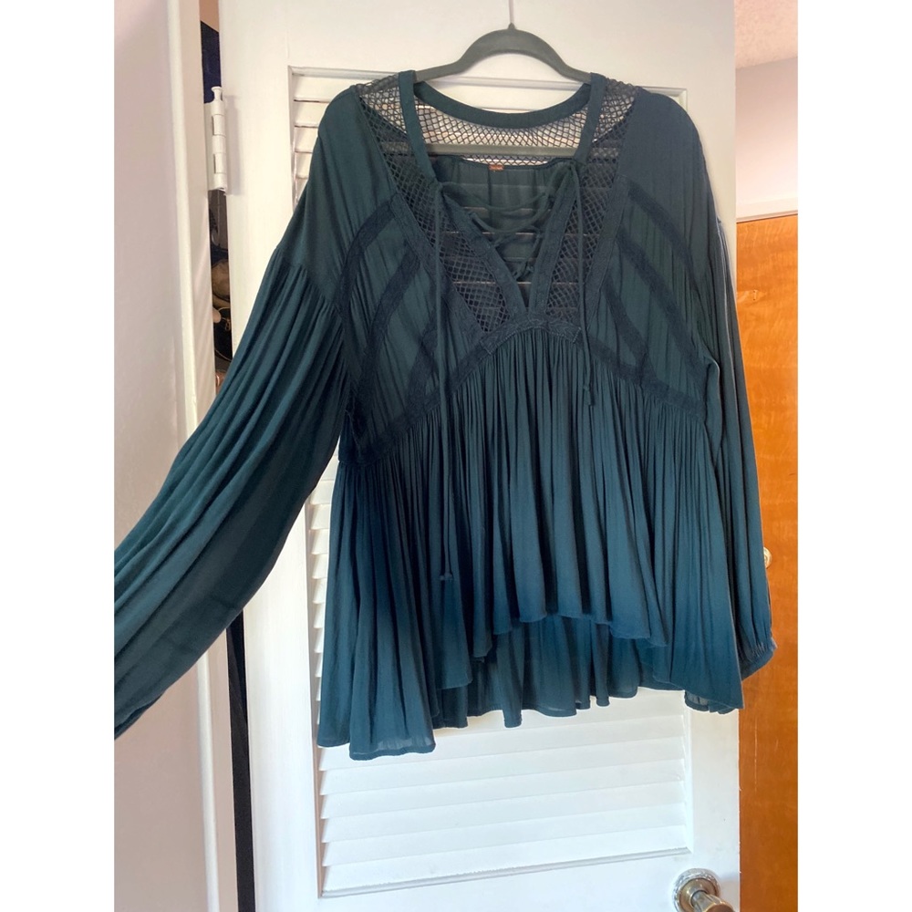 Free People Don't Let Go Flowy Peasant Blouse - Picture 6 of 8